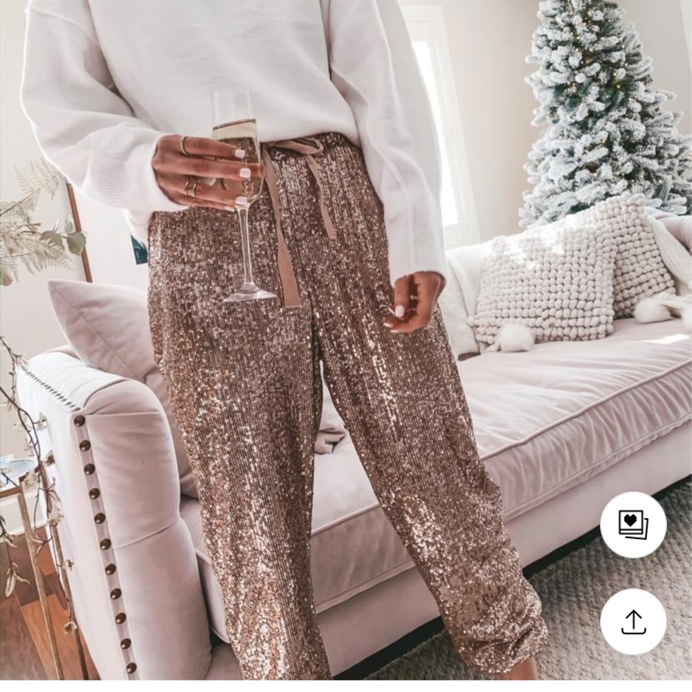 Free People Sequins Night Moves Harem Joggers